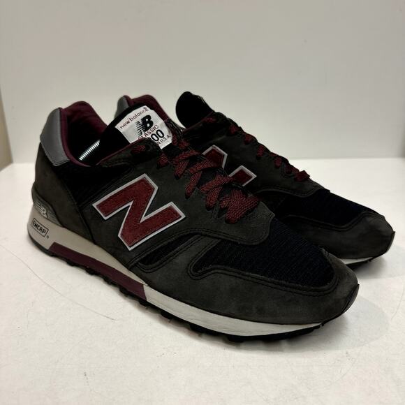 VERY GOOD New Balance M1300NB Made in USA Grey Gray / Burgundy Suede Men\'s 11 main image 4